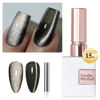 Picture of Double Rhythm 0.5 OZ Cat Eye Gel Polish with Magnet 15ML Holographic Glitter Shimmer Translucent Jelly Color Magnetic Nail Polish Salon DIY at Home (MC1047)