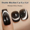 Picture of Double Rhythm 0.5 OZ Cat Eye Gel Polish with Magnet 15ML Holographic Glitter Shimmer Translucent Jelly Color Magnetic Nail Polish Salon DIY at Home (MC1047)