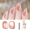 Picture of Double Rhythm 0.5 OZ Cat Eye Gel Polish with Magnet 15ML Holographic Glitter Shimmer Translucent Jelly Color Magnetic Nail Polish Salon DIY at Home (MC1056)