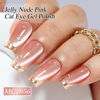 Picture of Double Rhythm 0.5 OZ Cat Eye Gel Polish with Magnet 15ML Holographic Glitter Shimmer Translucent Jelly Color Magnetic Nail Polish Salon DIY at Home (MC1056)