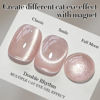 Picture of Double Rhythm 0.5 OZ Cat Eye Gel Polish with Magnet 15ML Holographic Glitter Shimmer Translucent Jelly Color Magnetic Nail Polish Salon DIY at Home (MC1057)
