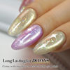 Picture of Double Rhythm 0.5 OZ Cat Eye Gel Polish with Magnet 15ML Holographic Glitter Shimmer Translucent Jelly Color Magnetic Nail Polish Salon DIY at Home (MC1011)