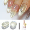 Picture of Double Rhythm 0.5 OZ Cat Eye Gel Polish with Magnet 15ML Holographic Glitter Shimmer Translucent Jelly Color Magnetic Nail Polish Salon DIY at Home (MC1060)