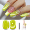 Picture of Double Rhythm 0.5 OZ Cat Eye Gel Polish with Magnet 15ML Holographic Glitter Shimmer Translucent Jelly Color Magnetic Nail Polish Salon DIY at Home (MC1069)
