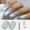 Picture of Double Rhythm 0.5 OZ Cat Eye Gel Polish with Magnet 15ML Holographic Glitter Shimmer Translucent Jelly Color Magnetic Nail Polish Salon DIY at Home (MC1005)