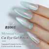 Picture of Double Rhythm 0.5 OZ Cat Eye Gel Polish with Magnet 15ML Holographic Glitter Shimmer Translucent Jelly Color Magnetic Nail Polish Salon DIY at Home (MC1005)
