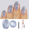 Picture of Double Rhythm 0.5 OZ Cat Eye Gel Polish with Magnet 15ML Holographic Glitter Shimmer Translucent Jelly Color Magnetic Nail Polish Salon DIY at Home (MC1035)