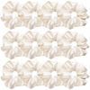 Picture of 12 Pcs Satin Silk Scrunchies, Hair Ties, Hair Bands, Bow Ropes, Elastic Bracelets, Ponytail Holders, Hair Accessories for Women and Girls (4.5 Inch, Pearl White)