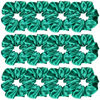 Picture of Sufermoe 12 Pcs Satin Silk Hair Scrunchies, Dark Green (4.5 Inch), Hair Ties, Hair Bands, and Ponytail Holders for Women and Girls