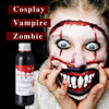 Picture of Go Ho Fake Blood Makeup (2 oz),Fake Blood Washable for Scar Wounds,Easy Dry Flow Fake Blood for Eyes Drips Nose Bleeds,Halloween Blood for Cosplay SFX Zombie Vampire Makeup,Dark