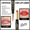 Picture of evpct 1Pcs Red Velvet Matte Lip Liner and Lipstick Combo Set Kit for Women, DNM Fire Orange British Red Magic 24 Hours Lipstick and Lip Liner Stain Makeup Set Long Lasting Waterproof 24 labial, 42#