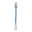 Picture of Itzy Ritzy Silicone Pacifier Clip; 100% Silicone Pacifier Strap with Clip Keeps Pacifiers, Teethers & Small Toys in Place; Features One-Piece Design & Silicone Cord, Blue + Silver Clip