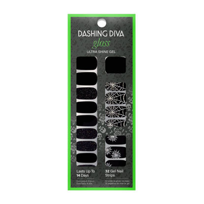 Picture of Dashing Diva Gloss Nail Strips - Tangled Up | UV Free, Chip Resistant, Long Lasting Gel Nail Stickers | Contains 32 Nail Wraps, 1 Prep Pad, 1 Nail File