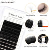 Picture of NAGARAKU Easy Fan Eyelash Extensions Volume Lash 0.05 C curl 10mm Rapid Blooming Faux Mink Cluster For Beginners Soft Professional Lash Supplies