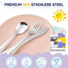 Picture of VITEVER 10-Piece Toddler Utensils, Kids Stainless Steel Silverware Set, Children Safe Forks and Spoons - Mirror Polished, Dishwasher Safe