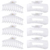 Picture of LuSeren 8 Pack ClearHair Clips for Women 4.3 Inch Large Hair Claw Clips for Women Thin Thick Curly Hair, Big Banana Clips,Strong Hold jaw clips