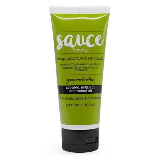 Picture of SAUCE BEAUTY Guacamole Hair Mask, 3.4 Fl Oz - Deep Conditioning Hair Mask with Avocado, Honey & Argan Oil for Dry, Damaged & Frizzy Hair
