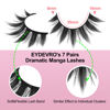 Picture of False Eyelashes Manga Anime Lashes Japanese Cosplay Spiky Lashes Mink Dramatic Thick Fake Eyelashes Extensions Doll Strip Lashes 7 Pairs Pack by EYDEVRO