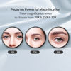 Picture of MIYADIVA 30X Magnifying Mirror, Small Magnifying Mirror with Suction Cup and Tweezers, As a Travel Magnifying Mirror, Compact Mirror Set for Plucking Eyebrows 3.5 Inches