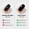 Picture of GAOY Gel Top Coat, Blooming Gel and Base Coat Set, 3 Pcs 16ml Clear Glossy No Wipe Combination for UV Light Cure Gel Nail Polish