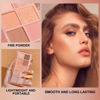 Picture of Erinde 10 Colors Eyeshadow Palette Makeup - Matte Shimmer Glitter Eye Shadow, Ultra-Blendable, High Pigmented, Naturing-Looking, Neutral Nude Eyeshadow Pallet with Professional Brush, Peach Color