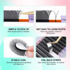 Picture of NAGARAKU YY Eyelash Extensions Supplies Y Lash 4D Easy Fan Russian Volume Crisscross YY Eyelashes Handwoven Y Shaped Mesh Wispy Clusters 12 Rows Pre Fanned Eye Lashes Black - 0.07B (8-12mm) Mix