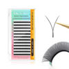 Picture of NAGARAKU yy Eyelash Extensions Supplies y lash 0.07mm C curl 8mm Premade Fans 4D Russian Volume Y Shape Faux Mink Matte 12 rows Cluster pre Fanned Wispies Crisscross Eye Lashes