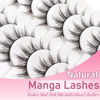 Picture of Losha Manga Lashes Fluffy Faux Mink Lashes Natural Look 10 Pairs Asian False Eyelashes Pack Look Like Individual Clusters (6D75)