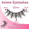 Picture of Losha Manga Lashes Fluffy Faux Mink Lashes Natural Look 10 Pairs Asian False Eyelashes Pack Look Like Individual Clusters (6D75)