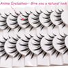 Picture of Losha Lashes Manga Lashes Natural Look Wispy False Eyelashes with Clear Band 10 Pairs Faux Mink Lashes Look Like Individual Cluster Lashes (Demon)