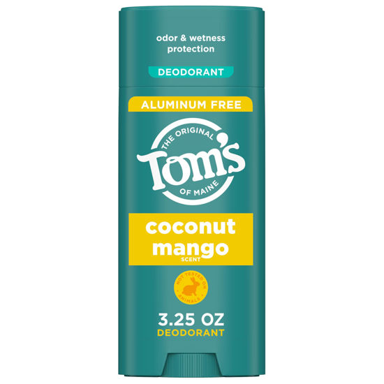 Picture of Tom’s of Maine Coconut Mango Natural Deodorant for Women and Men, Aluminum Free, 3.25 oz