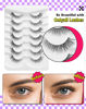 Picture of Onlyall Natural Lashes Wispy Lashes Natural Look False Eyelashes Natural Flared Eyelashes False Eye Lashes Soft Fluffy Lashes 7 Pairs DK53