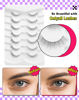 Picture of Onlyall Natural Lashes Wispy Lashes Natural Look False Eyelashes Natural Flared Eyelashes False Eye Lashes Soft Fluffy Lashes 7 Pairs DK32