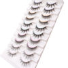 Picture of Losha Manga Lashes Fluffy Faux Mink Lashes Natural Look 5 Style Mixed Fake Eyelashes 10 Pairs Anime Lashes Look Like Individual Clusters (Mix)