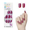 Picture of KISS imPRESS No Glue Mani Press-On Nails, Color FX, 'This City', Dark Red, Short Size, Squoval Shape, Includes 30 Nails, Prep Pad, Instructions Sheet, 1 Manicure Stick, 1 Mini File