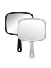 Picture of Gladmart Hand Mirror Salon Barber Hairdressing Handheld Mirror with Handle(Square,Black and Grey,7.4 x 10.3 inches), 2PCS, Black&grey