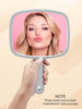 Picture of Gladmart Hand Mirror Salon Barber Hairdressing Handheld Mirror with Handle(Square,Black and Grey,7.4 x 10.3 inches), 2PCS, Black&grey