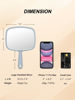 Picture of Gladmart Hand Mirror Salon Barber Hairdressing Handheld Mirror with Handle(Square,Black and Grey,7.4 x 10.3 inches), 2PCS, Black&grey