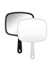 Picture of Gladmart Hand Mirror Salon Barber Hairdressing Handheld Mirror with Handle(Square,Black and White,7.4 x 10.3 inches), 2PCS, Black&white
