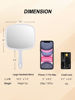 Picture of Gladmart Hand Mirror Salon Barber Hairdressing Handheld Mirror with Handle(Square,Black and White,7.4 x 10.3 inches), 2PCS, Black&white