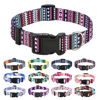 Picture of Mihqy Dog Collar with Bohemia Floral Tribal Geometric Patterns - Soft Ethnic Style Collar Adjustable for Small Medium Large Dogs（Bohemian Purple,M）