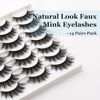 Picture of Losha Eyelashes Natural Look Faux Mink Lashes Pack Handmade Fluffy False Eyelashes 14 Pairs Cat Eye Lashes (54)