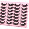 Picture of FARRED Natural Lashes Short Eyelashes Wispy False Mink Lash Pack 14 Pair Fluffy Cat Eye Strip Eyelash that Looks Like Extensions Small Fake Lashes for MUA and Beginners Daily Makeup (F14 | 8-15mm)