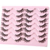 Picture of FARRED Half Eyelashes Natural False Lashes Wispy Cat Eye Strips Eyelash 14 Pairs Faux Mink Strip Eye Lashes Pack for Daily Makeup (F20 | 8-15 mm)