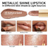 Picture of Oulac Nude Lipstick for Women with Metallic 3D Shine Lightweight Hydrating Formula, High Impact Lip Color, Vegan Beauty, Full Coverage Lip Makeup, Sahara Gold(10)