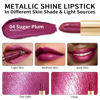 Picture of Oulac Purple Lipstick for Women with Metallic 3D Shine Lightweight Hydrating Formula, High Impact Lip Color, Vegan Beauty, Full Coverage Lip Makeup, Sugar Plum (04)
