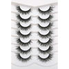 Picture of Pooplunch False Eyelashes Cat Eye Wispy Fluffy 8D Natural Curled Fake Eyelashes Faux Mink Lashes Strips 7 Pairs Multipack