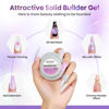 Picture of MIZHSE Solid Builder Gel for Nails - 30g/1oz Purple Mermaid Hard Gel for Nails 3D Nail Gel with Nail Forms 3D Sculpting Pen Soak off U V Nail Builder Gel for Nail Extension 3D Nail Art Women