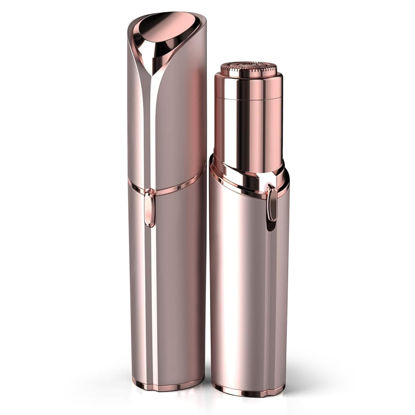 Picture of EVIEY Facial Hair Remover for Women - as Seen on TV Painless Face Shaver - Electric Hair Removal Device for Face Lips Peach Fuzz with Light (Rose Gold)