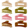 Picture of LuSeren 8 Pack Jelly Hair Clips for Women, 4.3 Inch Large Hair Claw Clips, Strong Hold, Non-Slip, Perfect Size for Thin, Thick or Curly Hair, Jelly Color, Includes Gift Box